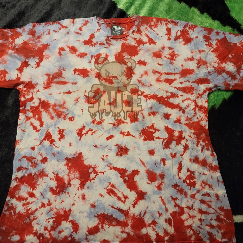 CSG Brand New w/o Tags Tie Dye Shirt with Teddy "Sauce"